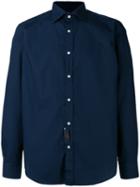 Mp Massimo Piombo Plain Shirt, Men's, Size: 42, Blue, Cotton