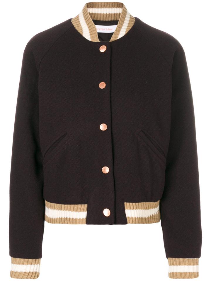 See By Chloé Embroidered Bomber Jacket - Brown