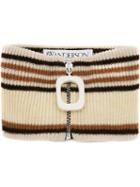 Jw Anderson Zipped Striped Neckband - Yellow