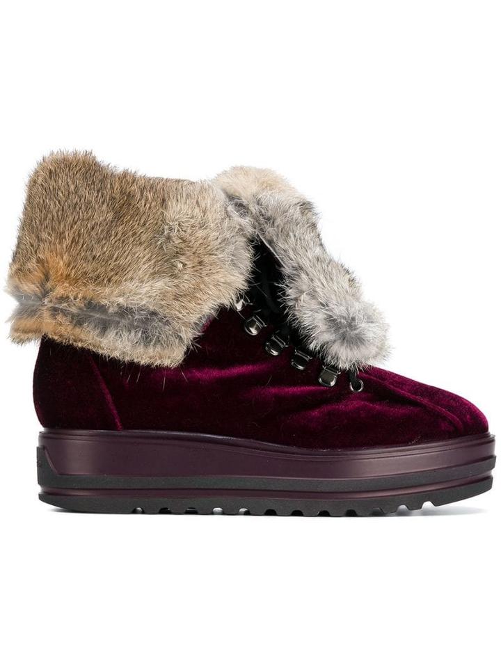 Baldinini Turned Over Ankle Boots - Pink