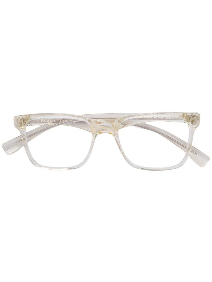 Family Affair - Square Frame Glasses - Unisex - Acetate - 51, White, Acetate
