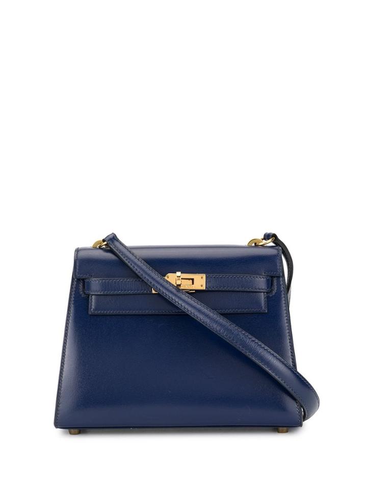 Hermès Pre-owned Mini Kelly Shoulder Bag - Blue
