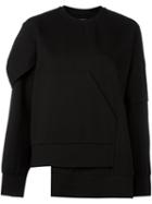 Nicopanda Asymmetric Sweatshirt, Women's, Size: Small, Black, Rayon/nylon/spandex/elastane