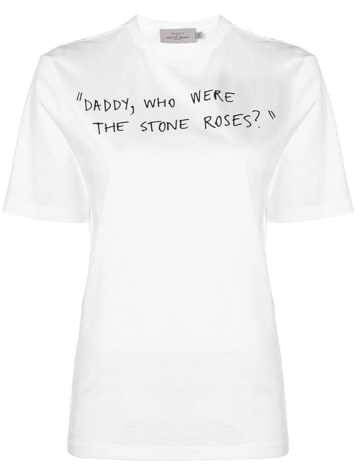 Preen By Thornton Bregazzi Slogan Printed T-shirt - White