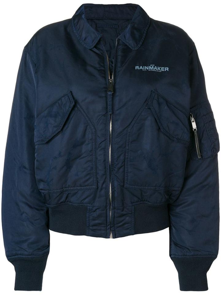 Alyx Back Applique Bomber Jacket - Blue