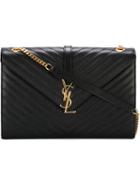 Saint Laurent Large 'monogram' Shoulder Bag, Women's, Black