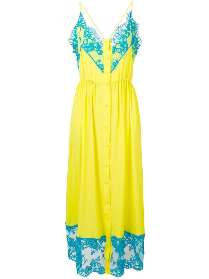 Msgm Maxi Dress - Yellow