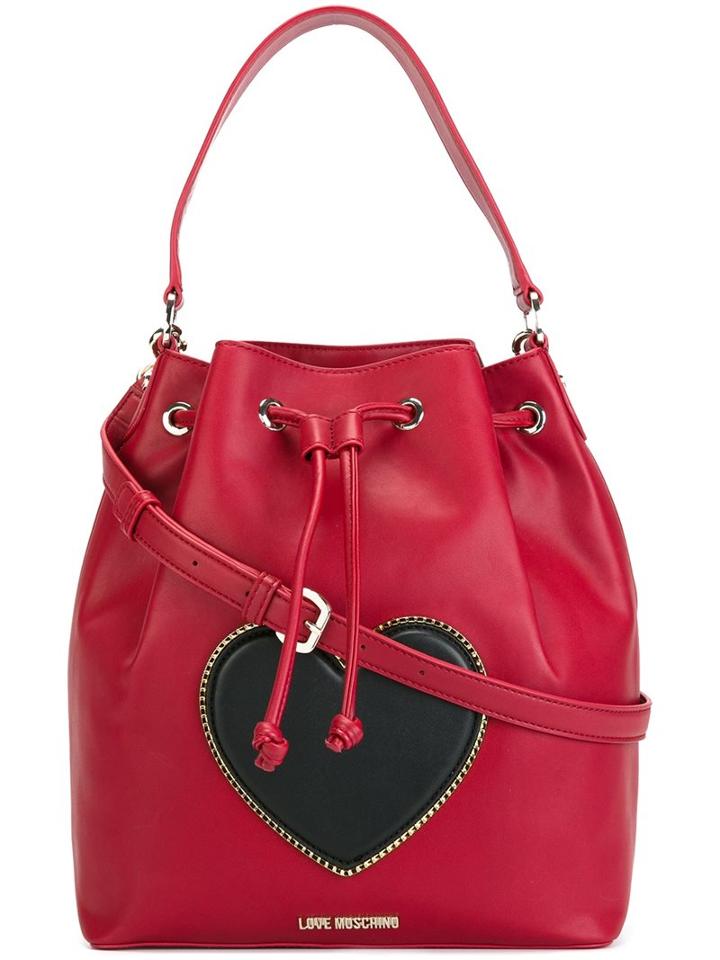Love Moschino Bucket Shoulder Bag, Women's, Red