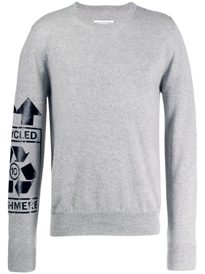Maison Margiela 'recycled' Print Jumper - Grey
