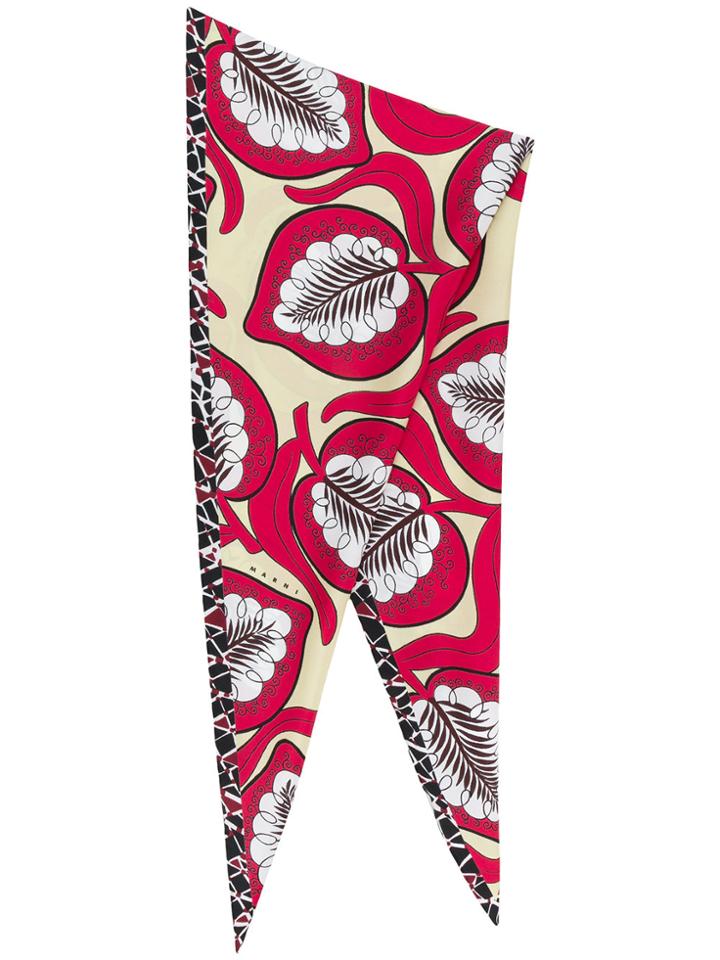 Marni Printed Neck Scarf - Red