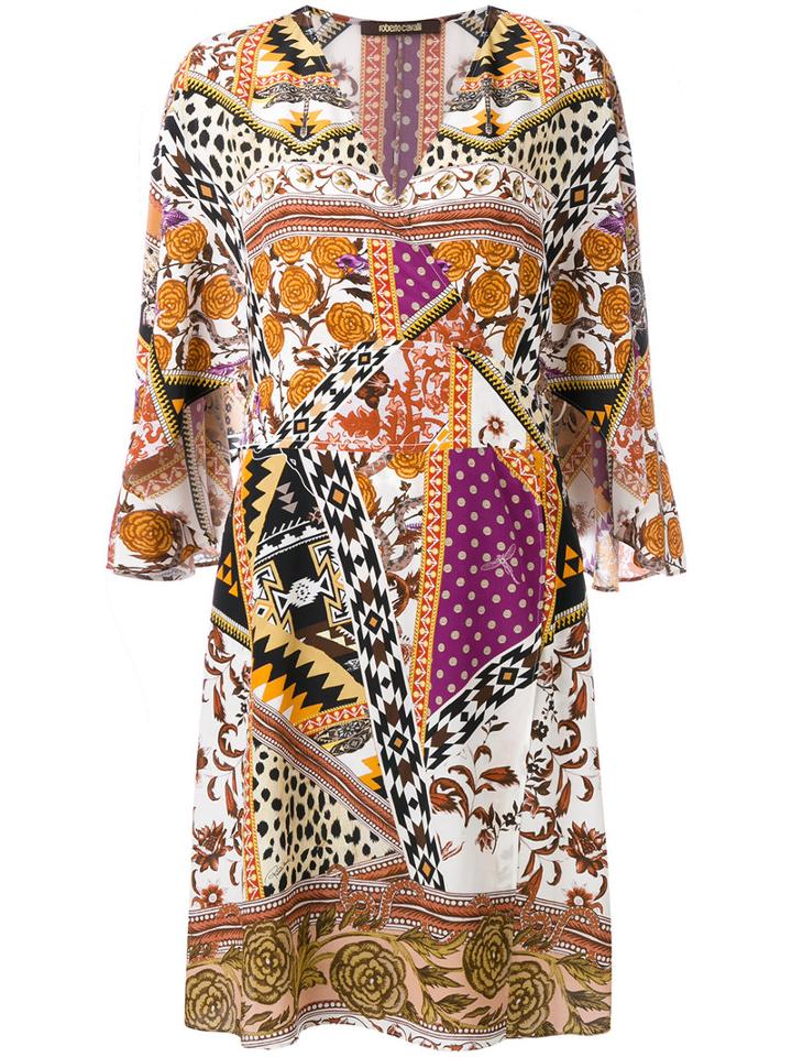 Roberto Cavalli - Printed Dress - Women - Silk - 46, Silk