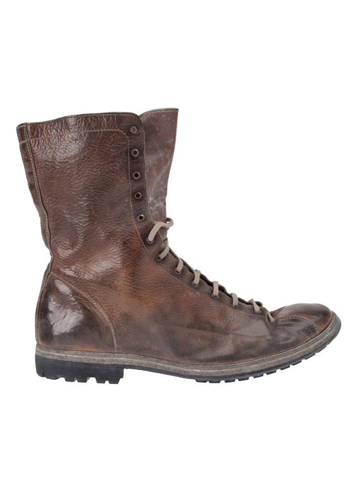 Guidi Distressed Lace-up Boots