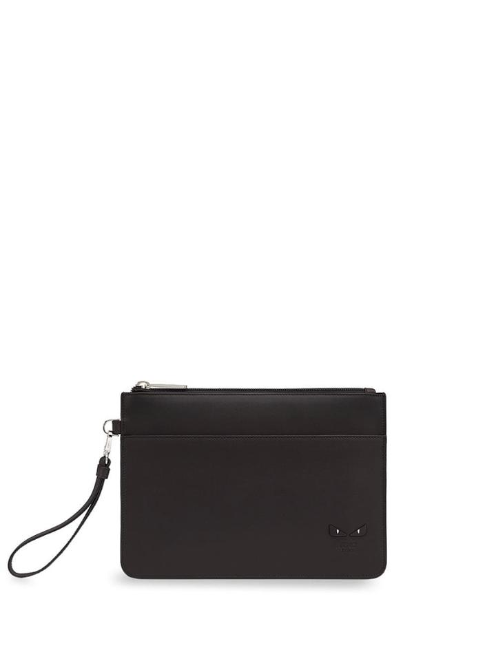 Fendi Zipped Slim Wallet - Black