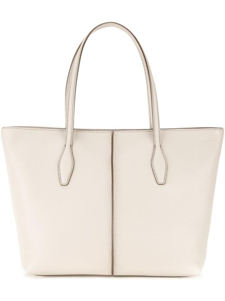 Tod's Medium Joy Tote, Women's, Grey, Calf Leather