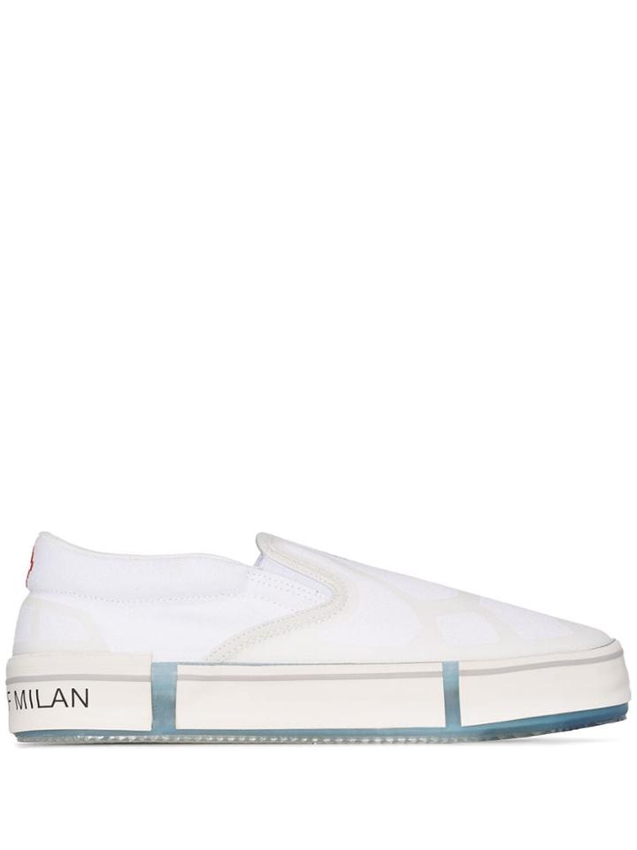 Marcelo Burlon County Of Milan Logo Slip-on Sneakers - White