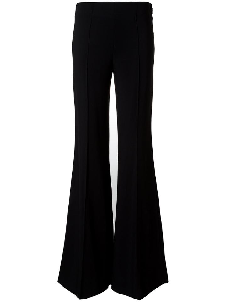 Emilio Pucci Flared Pleated Trousers - Black