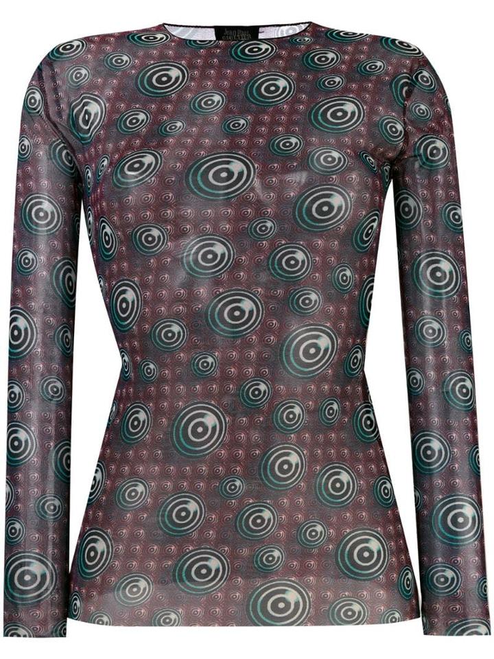 Jean Paul Gaultier Pre-owned Sheer Printed Top - Multicolour