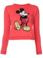 Marc Jacobs - Mickey Mouse Embroidered Sweater - Women - Cotton/sequin - M, Red, Cotton/sequin