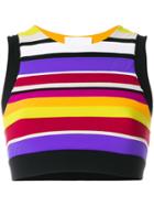 No Ka' Oi Striped Cropped Top - Multicolour