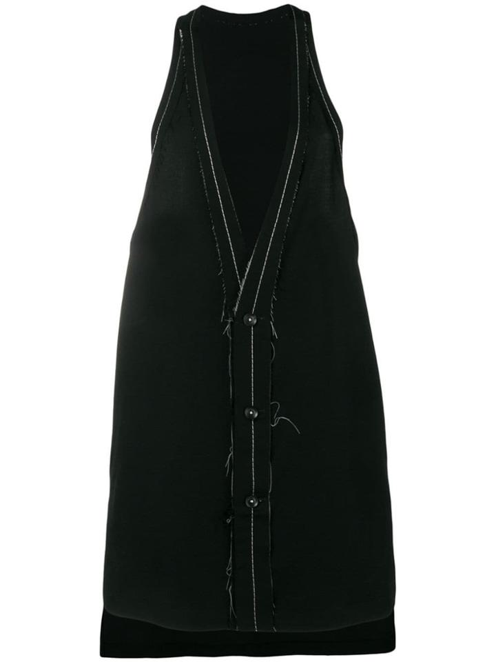 Yohji Yamamoto V-neck Top - Black