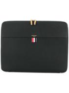 Thom Browne Zip Around Soft Document Wallet (28x37 Cm) In Tumbled Calf