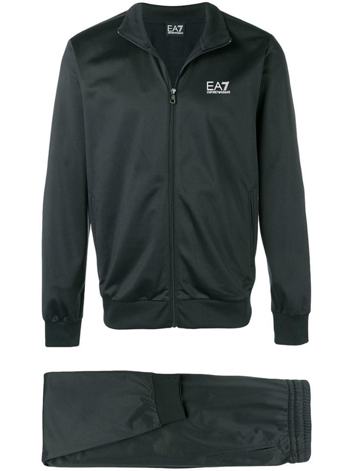 Ea7 Emporio Armani Logo Print Tracksuit - Blue