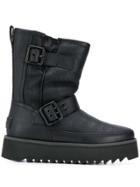 Ugg Australia Ridged Sole Biker Boots - Black
