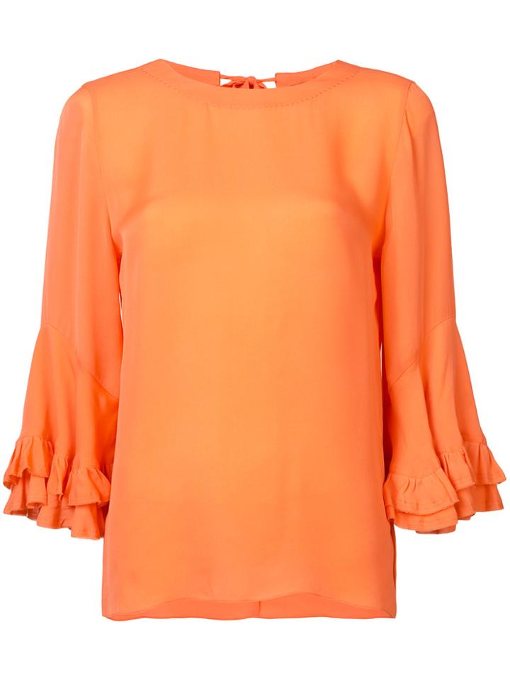 Kobi Halperin Bell Sleeves Blouse - Pink & Purple