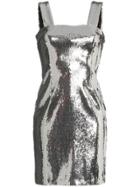 Galvan Sequin Square Neck Mini Dress - Metallic