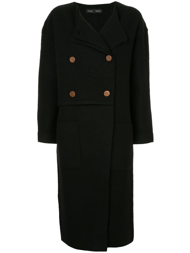 Proenza Schouler Double Breasted Long Cardigan - Black