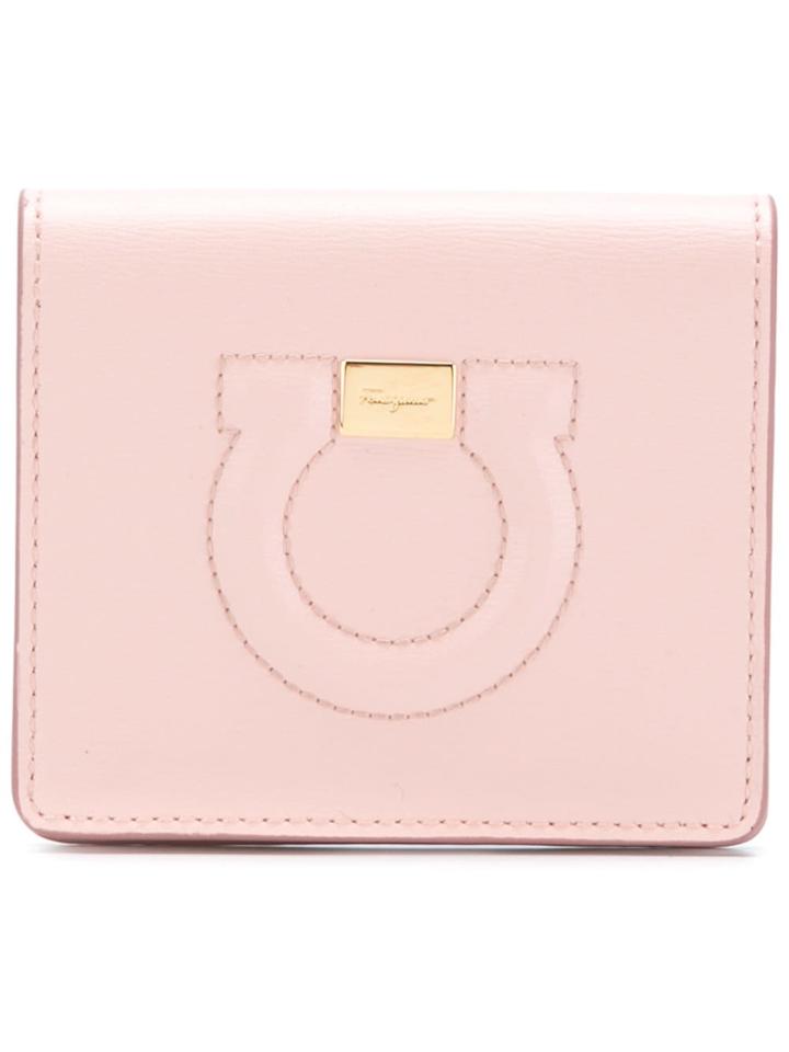 Salvatore Ferragamo Foldover Gancio Wallet - Pink