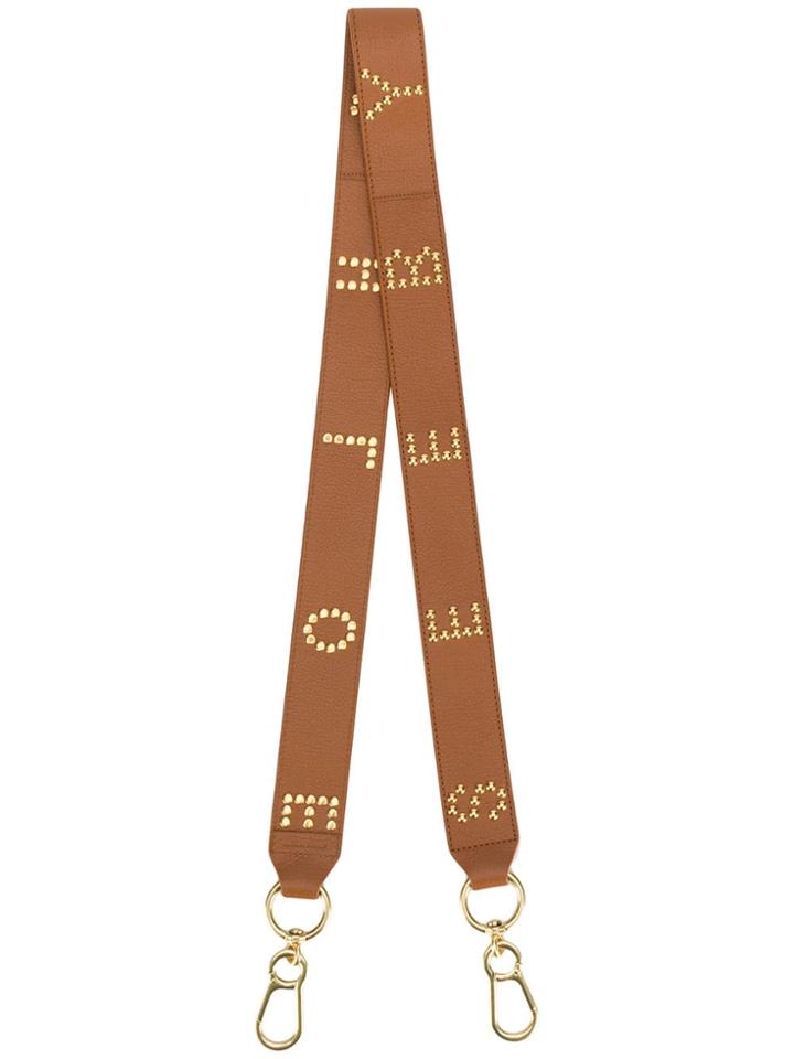 See By Chloé Logo Studs Bag Strap - Brown