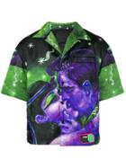 Prada Kissing Print Boxy Jacket - Green