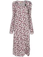 Marni Long-sleeved Floral Dress - White