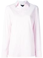 Alexander Wang Ring Pierced Collar Shirt, Women's, Size: 4, Pink/purple, Cotton