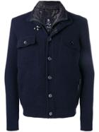Fay Gilet Insert Knitted Jacket - Blue