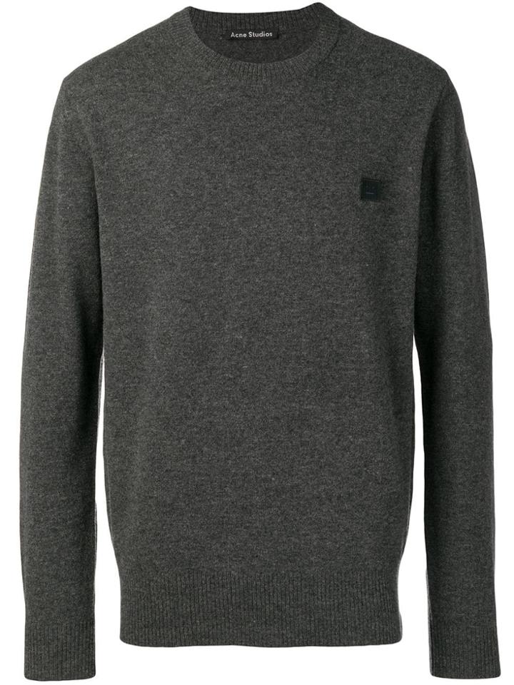 Acne Studios Nalon Face Jumper - Grey