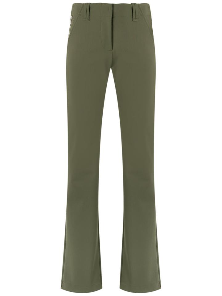 Gloria Coelho - Straight Trousers - Women - Elastodiene/polyamide - 38, Green, Elastodiene/polyamide
