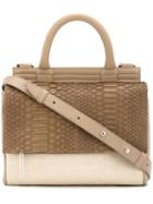 Hayward Mini Maggie Messenger, Nude/neutrals, Linen/flax/leather/python Skin