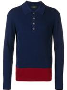 Joseph Fine Ribbed Polo Shirt - Blue