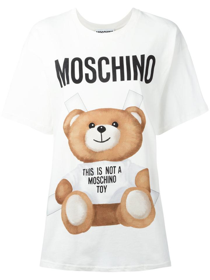 Moschino - Paper Doll Bear T-shirt - Women - Cotton - S, White, Cotton