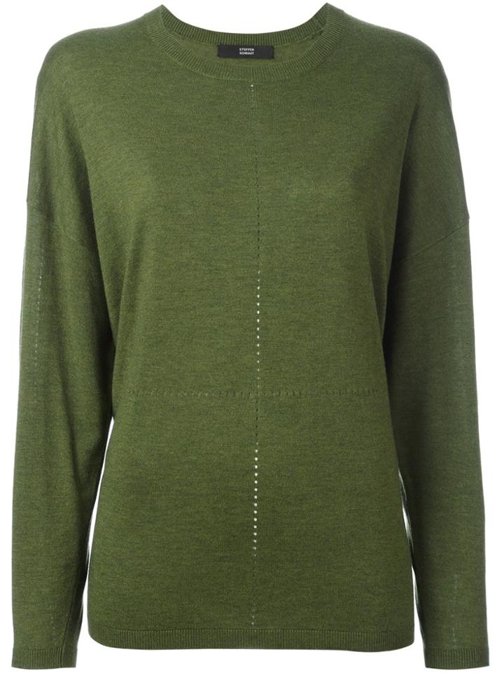 Steffen Schraut Fine Knit Jumper - Green
