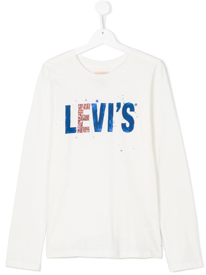 Levi's Kids Teen Long Sleeve Printed T-shirt - White