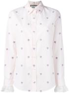 Gucci Gg Micro Rose Grid Shirt, Women's, Size: 42, Pink/purple, Cotton