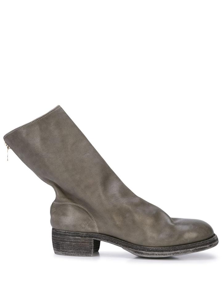 Guidi Back Zipped Boots - Grey
