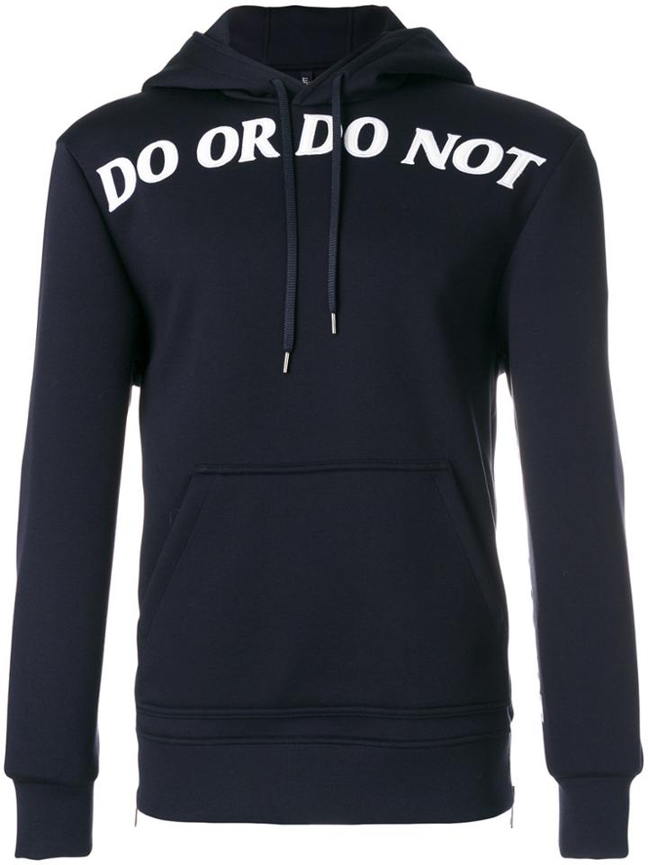 Neil Barrett Do Or Do Not Hoodie - Blue