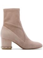 Valentino Studded Sock Boots - Nude & Neutrals