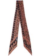 Rockins Embroidered Scarf - Brown