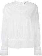 Sonia By Sonia Rykiel Round Neck Blouse, Women's, Size: 42, White, Cotton/polyamide