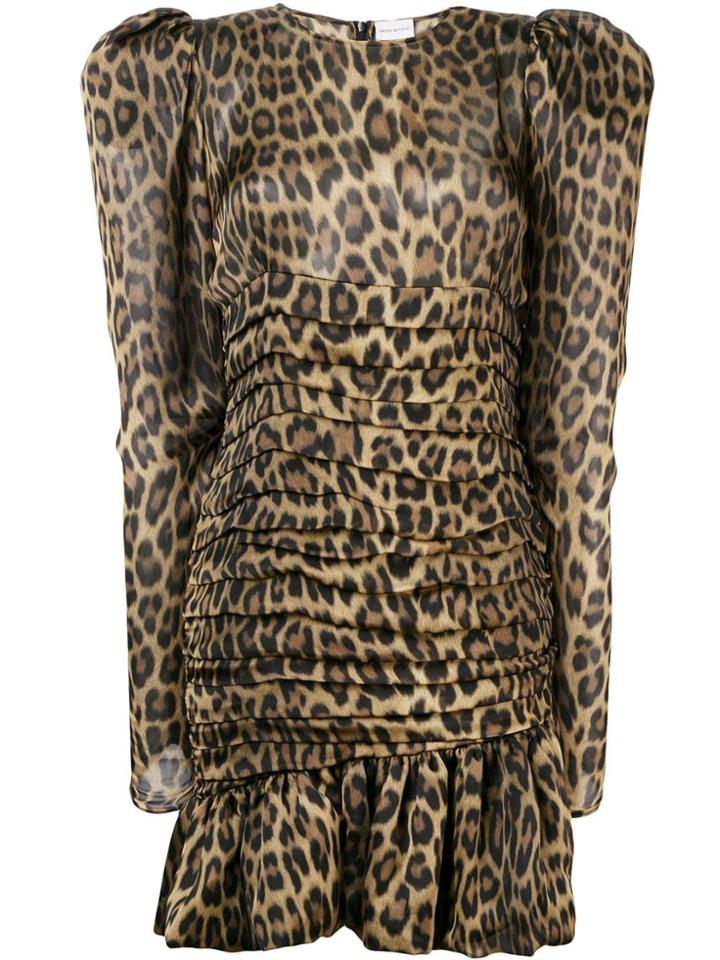 Magda Butrym Leopard Print Dress - Brown